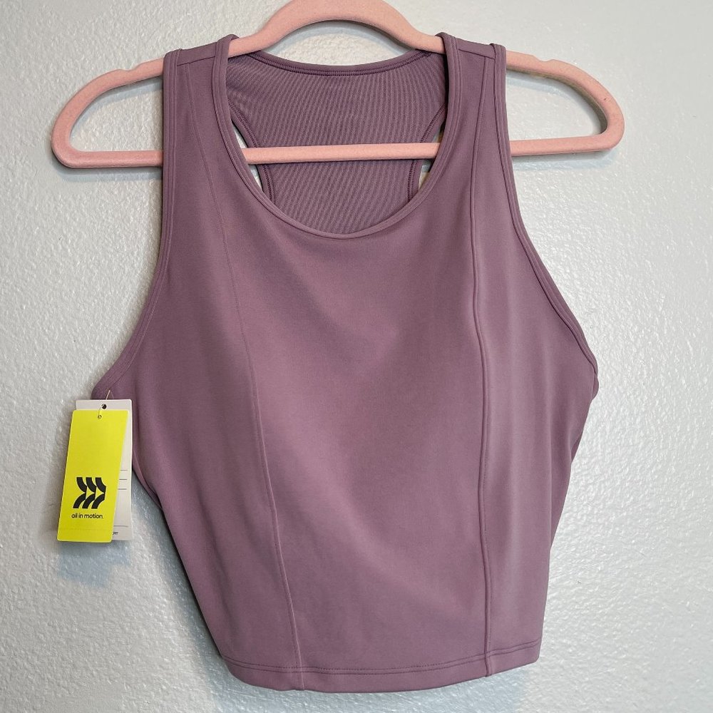 all in motion built in shelf bra crop tank top XXL